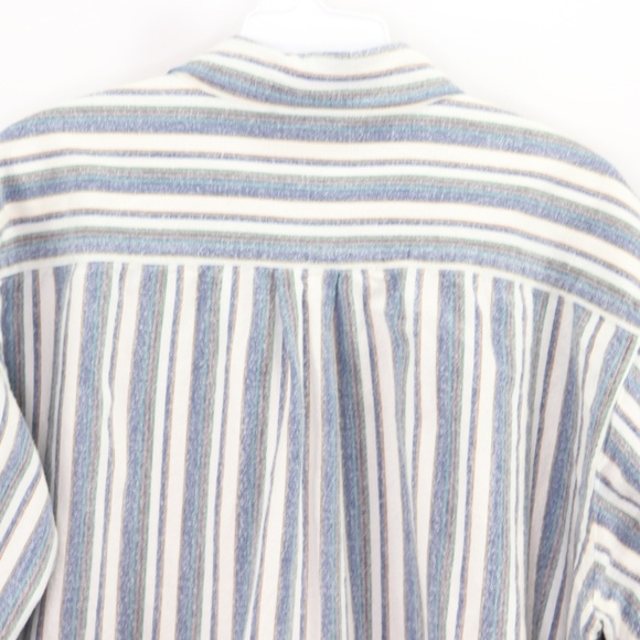 Vintage Multi-Color Striped Color Block Shirt L - Picture 7 of 8